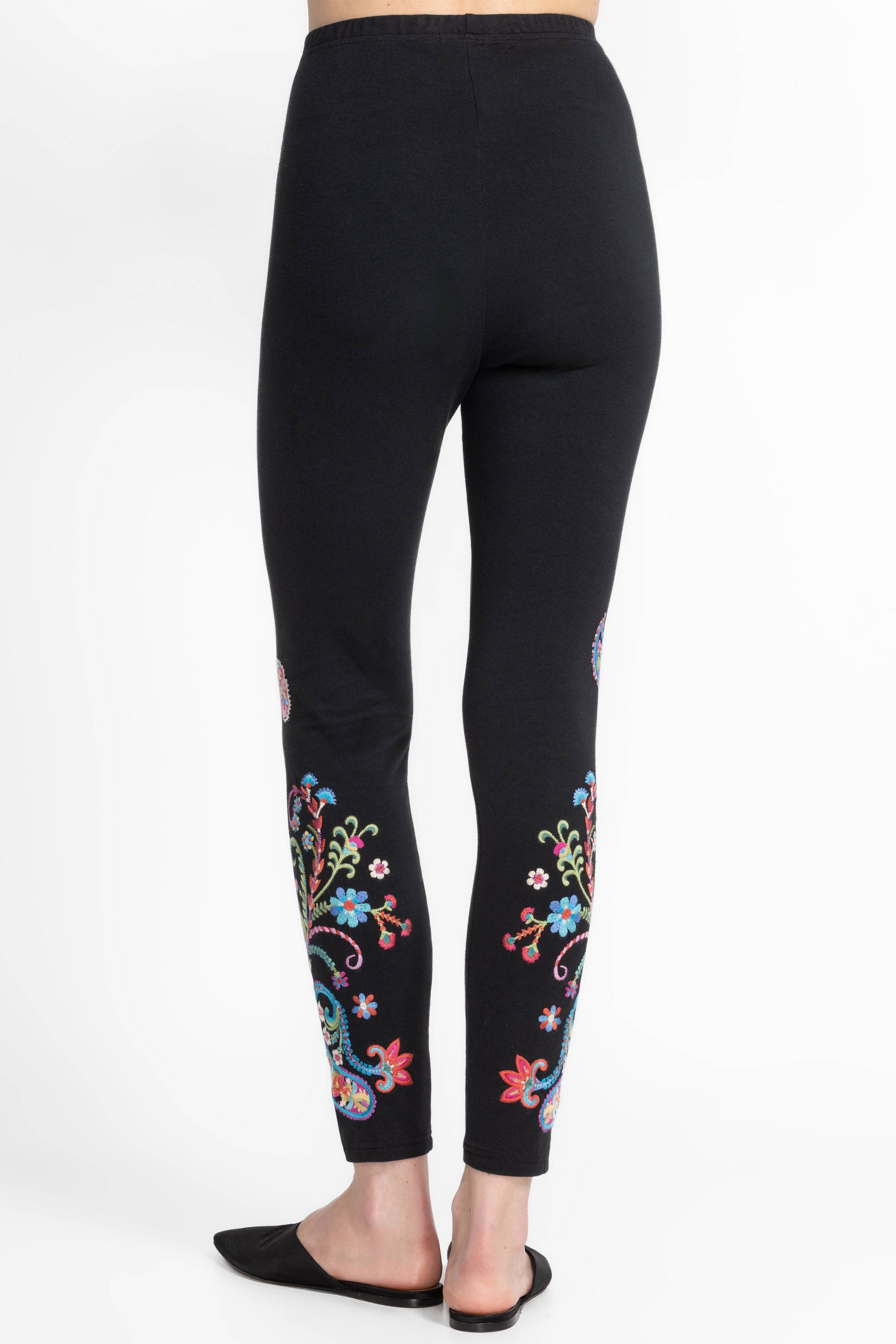 Black Johnny Was Legging with embroidery 