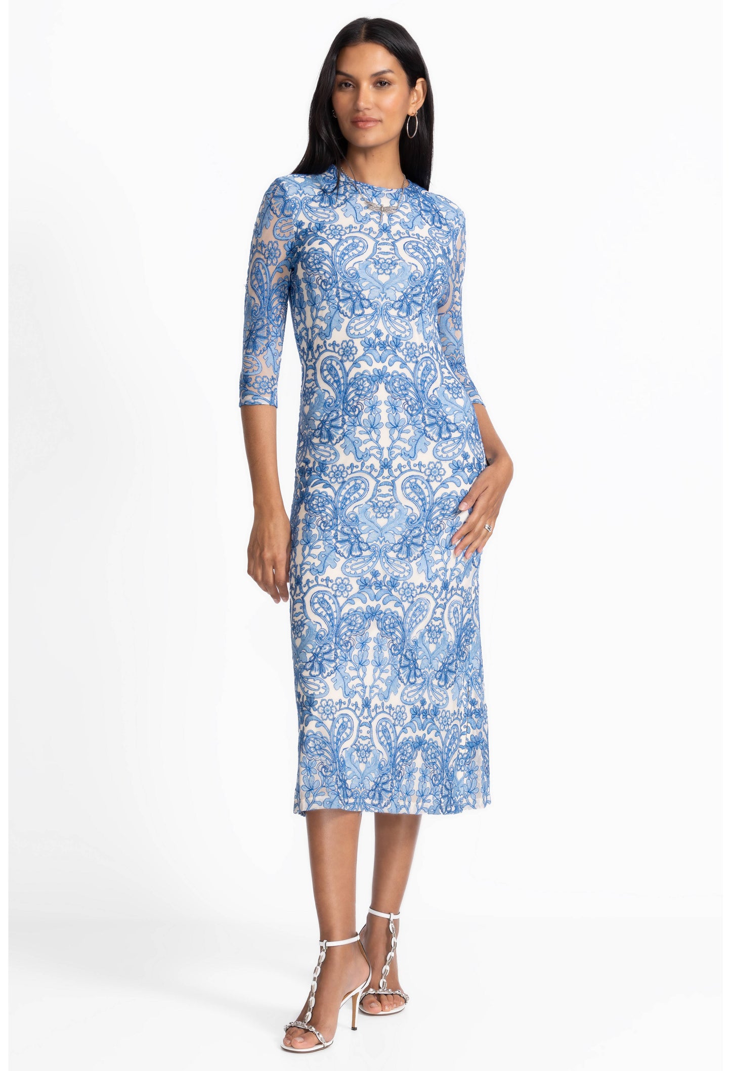 DRESS WYNIFRED MESH MIDI