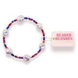 Sadie Bracelet Bright Red & Cobalt Blue