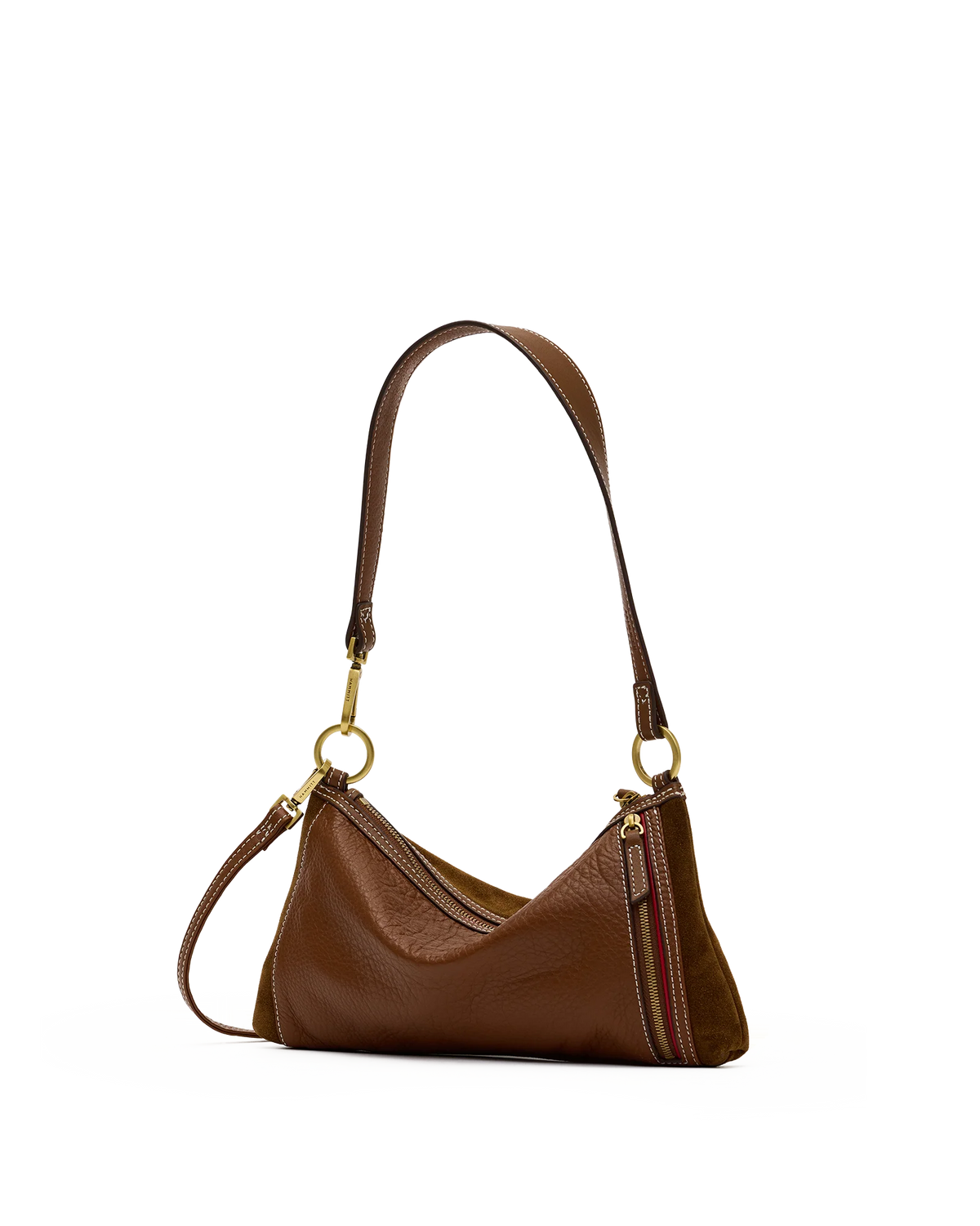 Hammitt KYLE SML Cinnamon Suede / Antique Gold Shoulder Bag