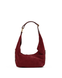 Hammitt TOM ZIP MED Cherrywood Suede / Brushed Gold