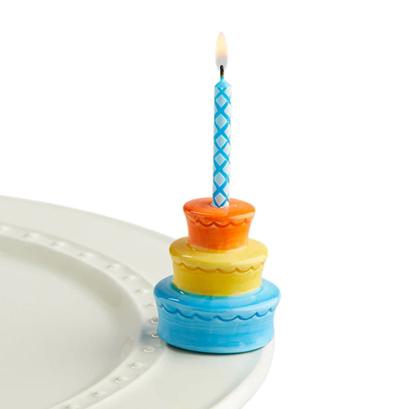 BIRTHDAY CAKE CANDLE HOLDER BEST EVER DECO MINI
