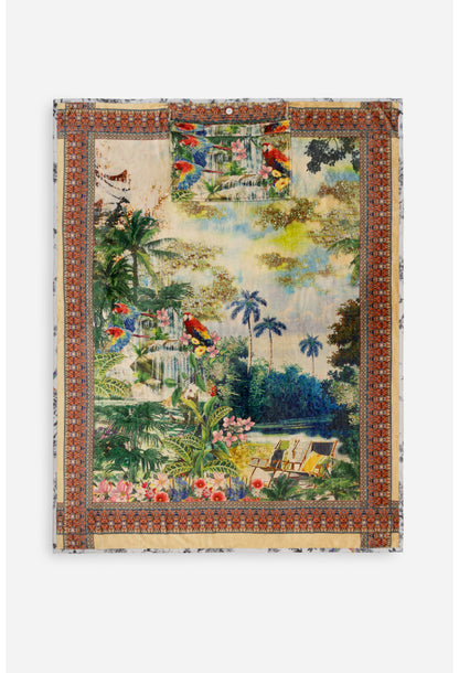 TRAVEL BLANKET REVERSIBLE W/ BAG 66X53 (Multiple Patterns)