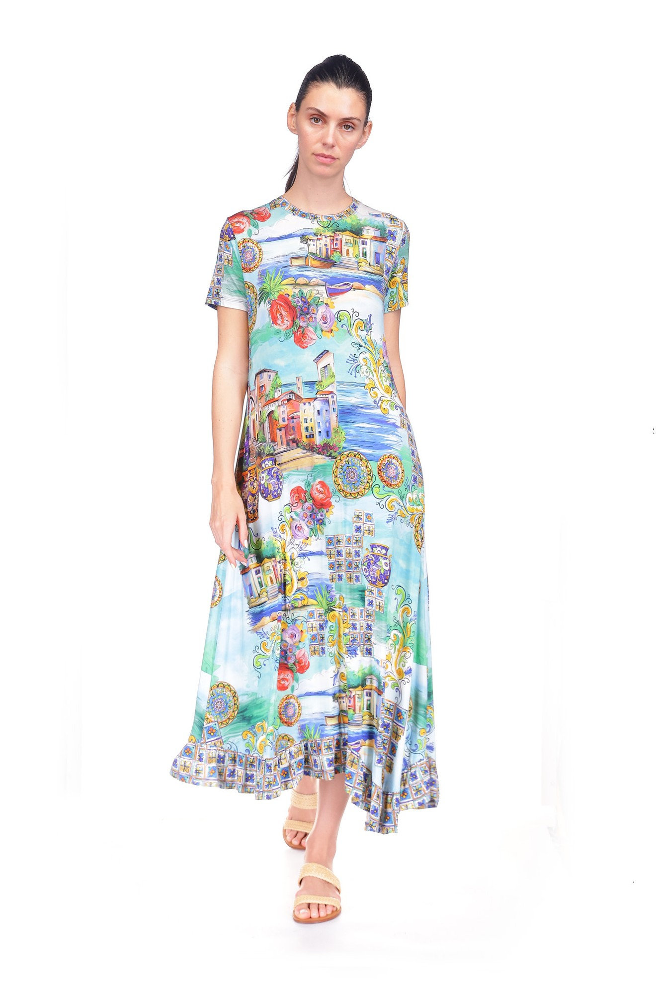 DRESS ASYMMETRIC HEM JANIE FAVORITE