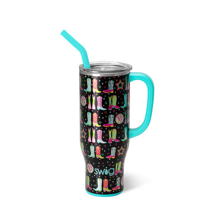 MEGA MUG W/ HANDLE LID STRAW (Multiple Patterns)