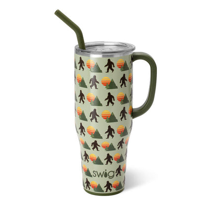 MEGA MUG W/ HANDLE LID STRAW (Multiple Patterns)