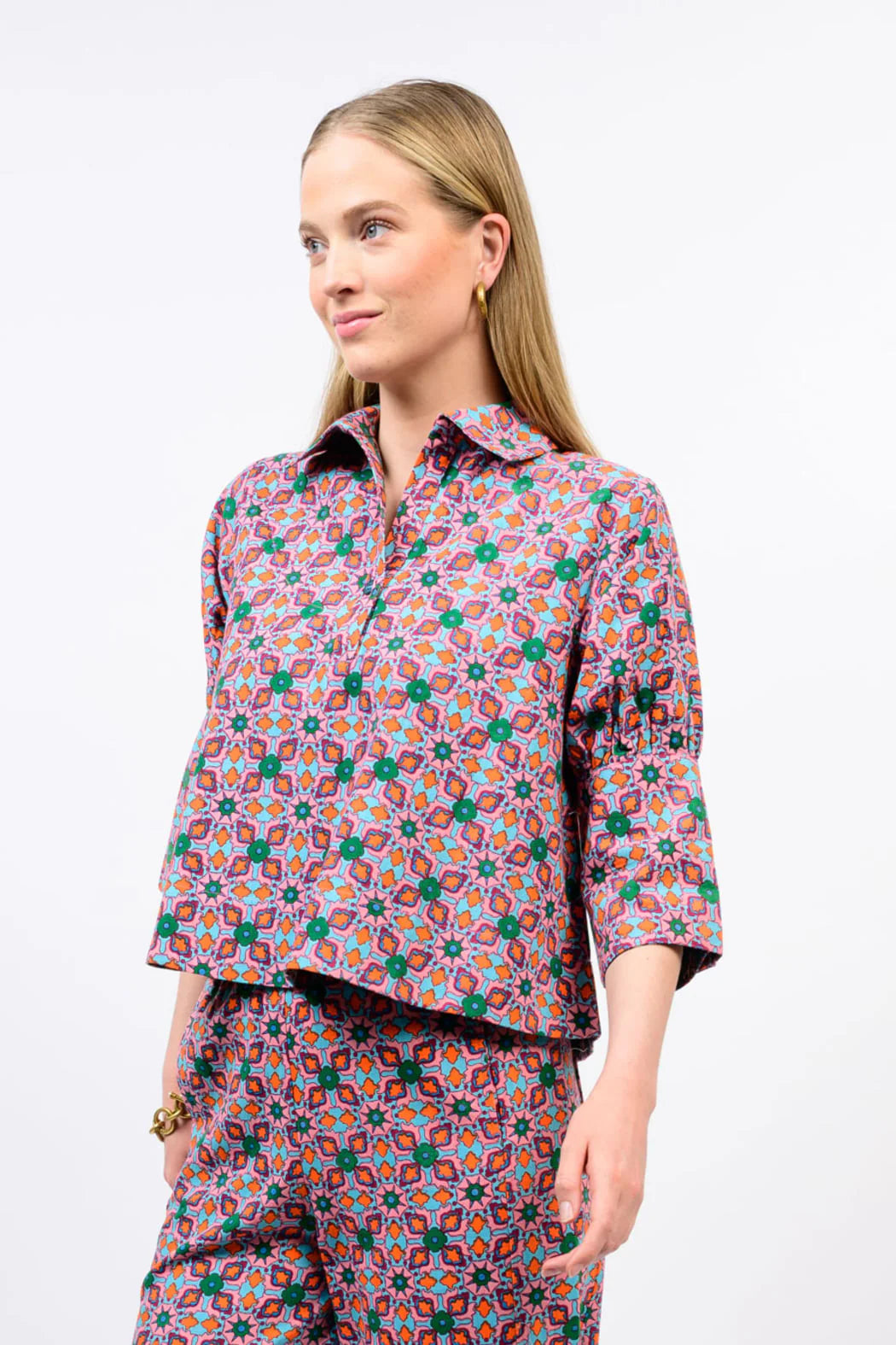 Ivy Jane TOP TILE PRINT POPOVER