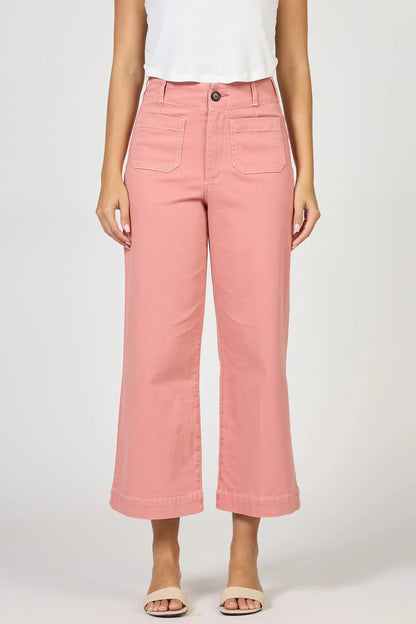 rose, pink wide leg pants
