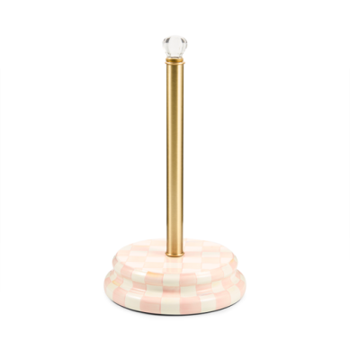 Mackenzie-Childs Paper Towel Holder Rosy Check