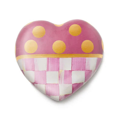 Heart Pink Dotty Ceramic Decor
