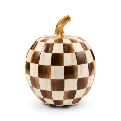 Mackenzie-Childs Pumpkin Chocolate Check Small