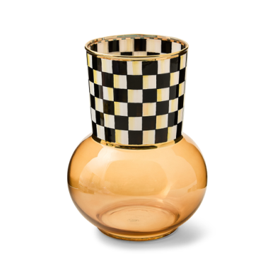 Mackenzie Childs Vase Courtly Check Glass