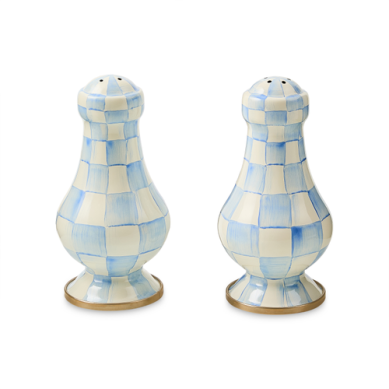 Mackenzie-Childs Salt & Pepper Shakers Sky Check