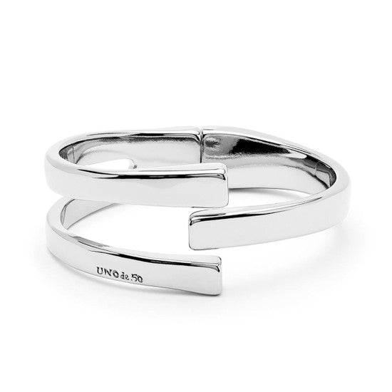 silver hinge open bracelet