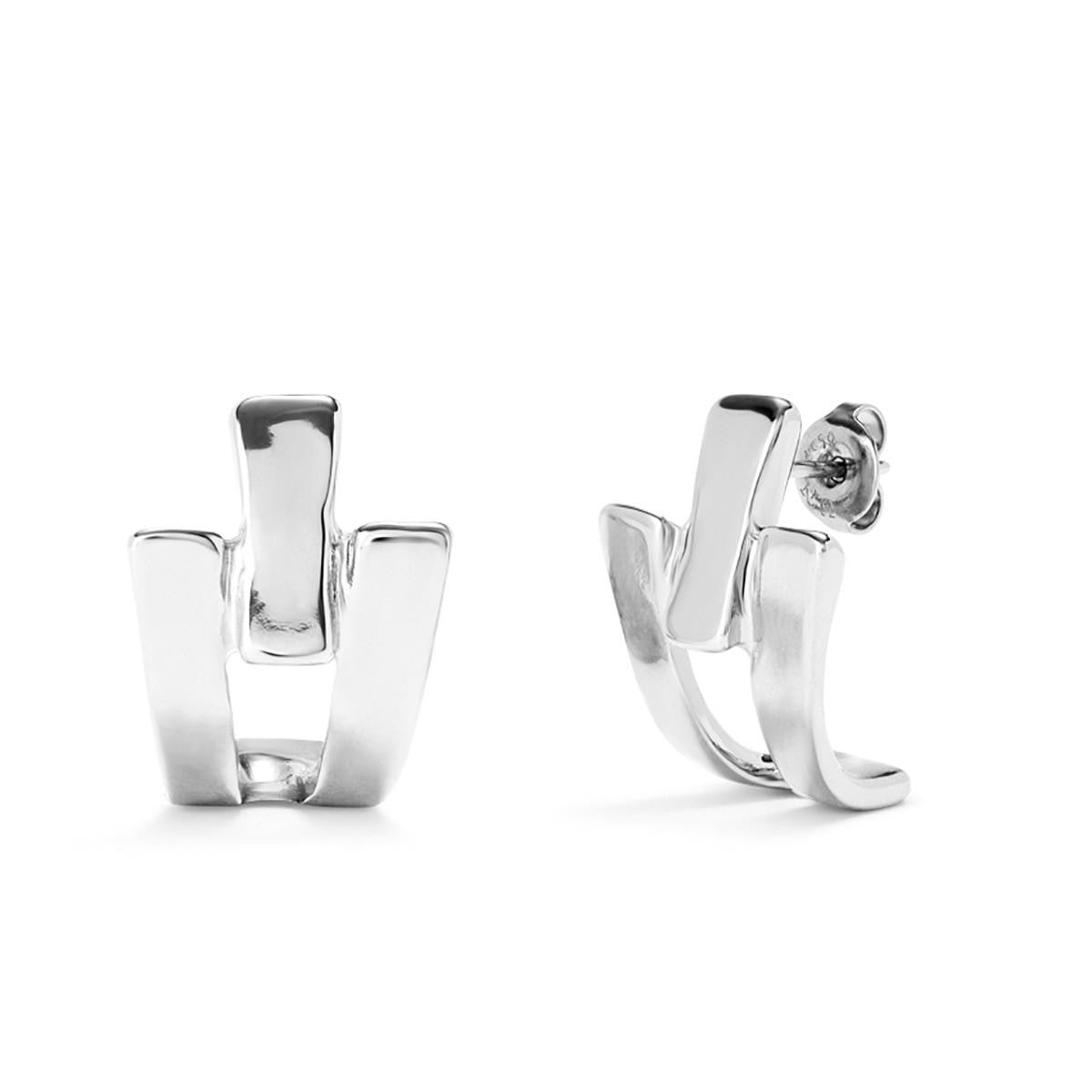 silver curve uno de 50 earring 